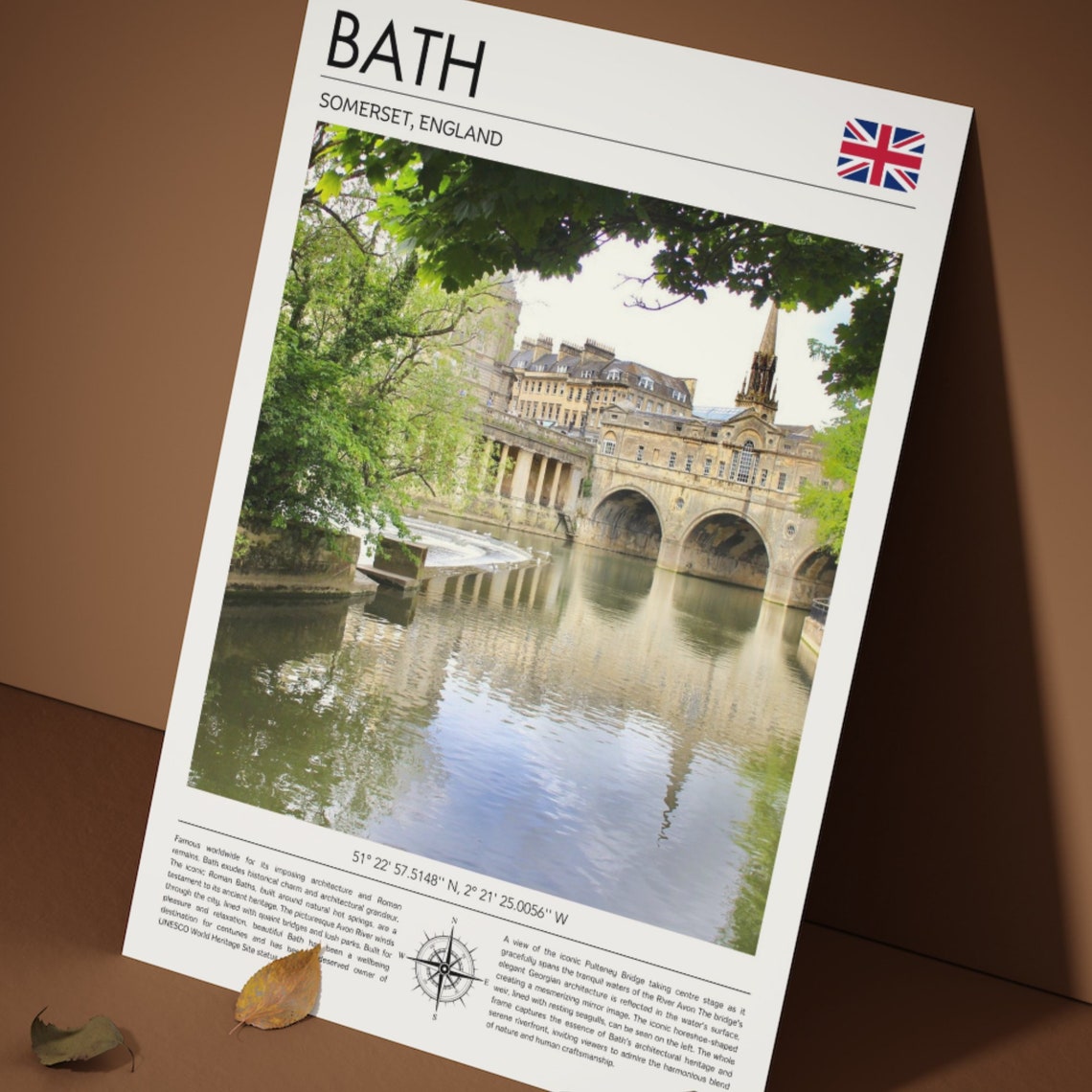 Bath England Pulteney Bridge River Avon Georgian Architecture Poster - Image 5