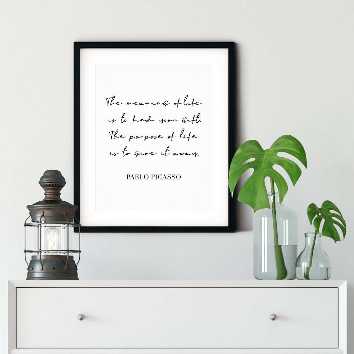 Pablo Picasso Quote Art Print, Meaning Of Life - Image 2