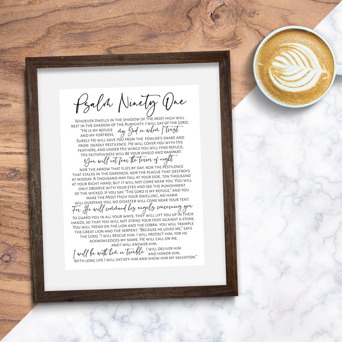Psalm 91 Prayer, My God In Whom I Trust Art Print - Image 2