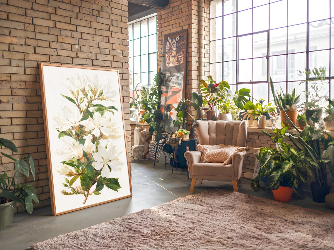 Vintage White Flowers, Rustic Home Decor - Image 5