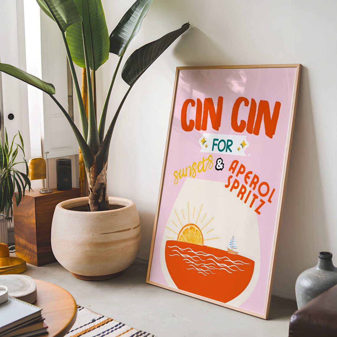 Aperol Spritz, Italian Cocktail Art Print - Image 2