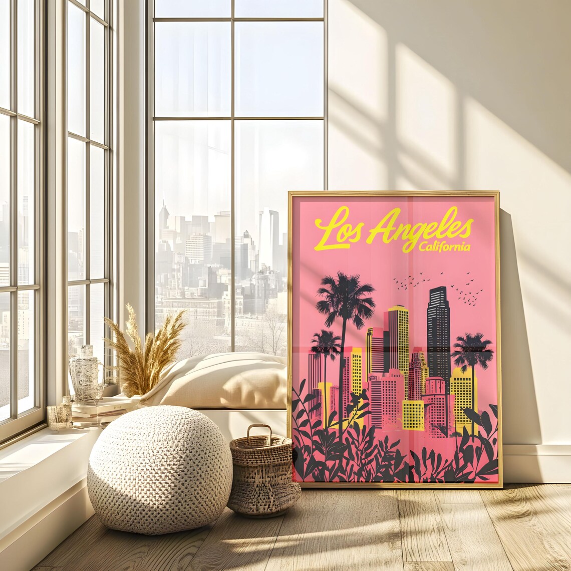 Retro Los Angeles California Travel Poster - Image 2