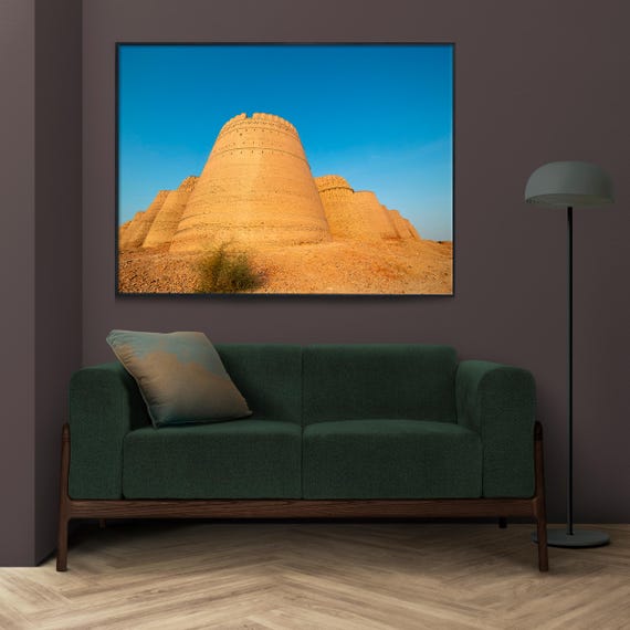 Real Photo Derawar Fort Photography Print Desert Landscape Wall Art