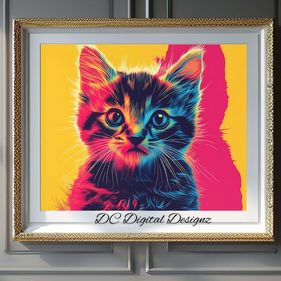 Cute Kitten Pop Art Style Art Print