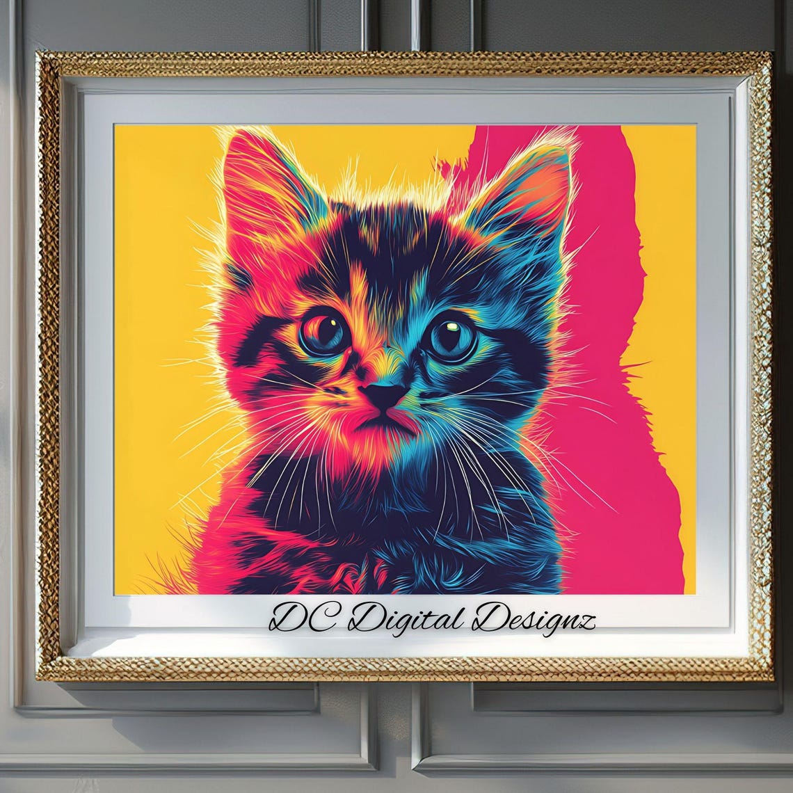 Cute Kitten Pop Art Style Art Print