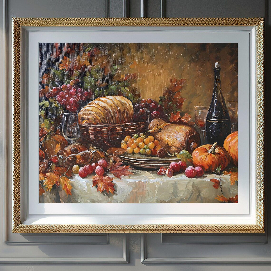 Thanksgiving Rustic Acrylic Feast, Dining Room Decor