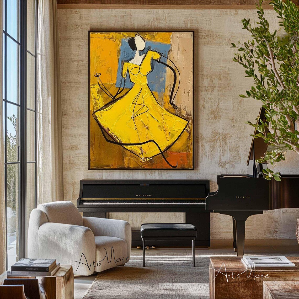 Woman Figure Abstract Portrait Art Print, Fashion Decor - Image 3