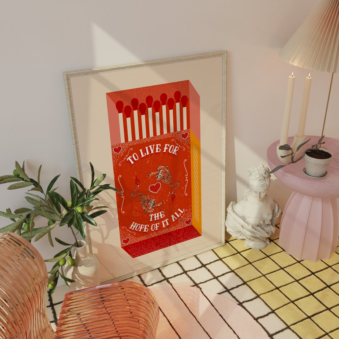 Taylor Swift August Lyric Red Matchbox Tiger Song Quote Poster
