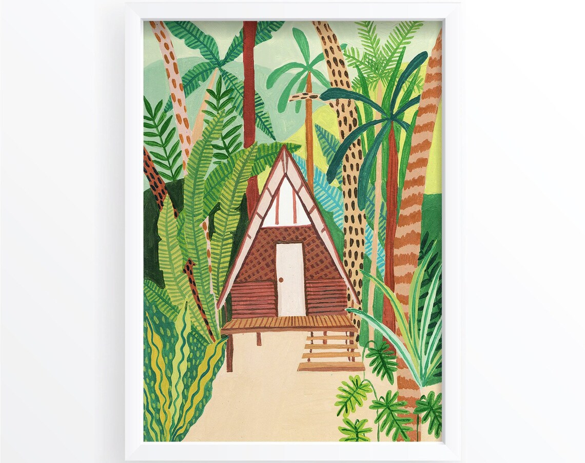 Jungle Home Botanical Illustration Art Print - Image 4