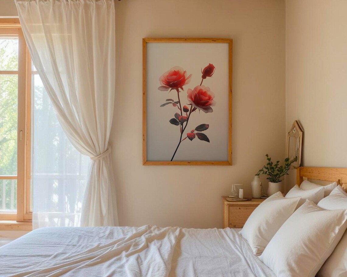 Peach Tinted Roses, Kitchen Decor Art Print - Image 5