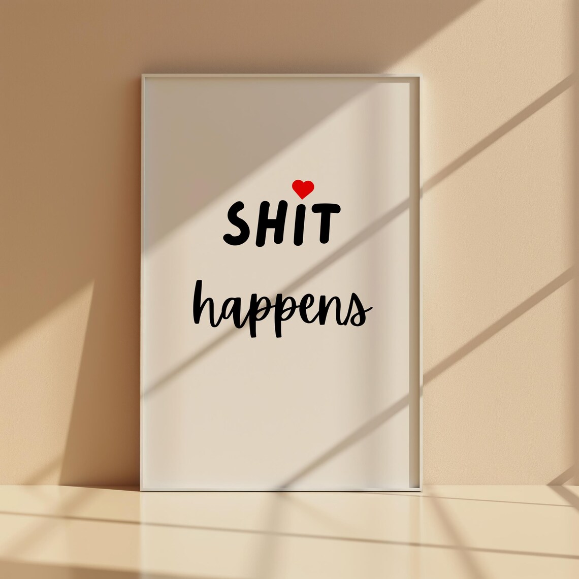 Shit Happens Life Quote, Home Kitchen Office Decor - Image 6