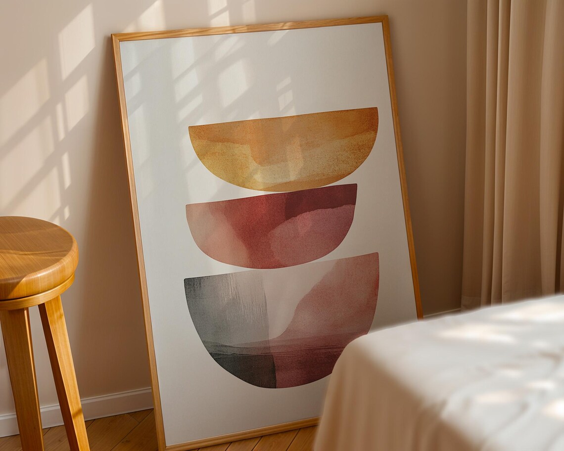 Boho Abstract Bowls, Kitchen Office Decor - Image 3