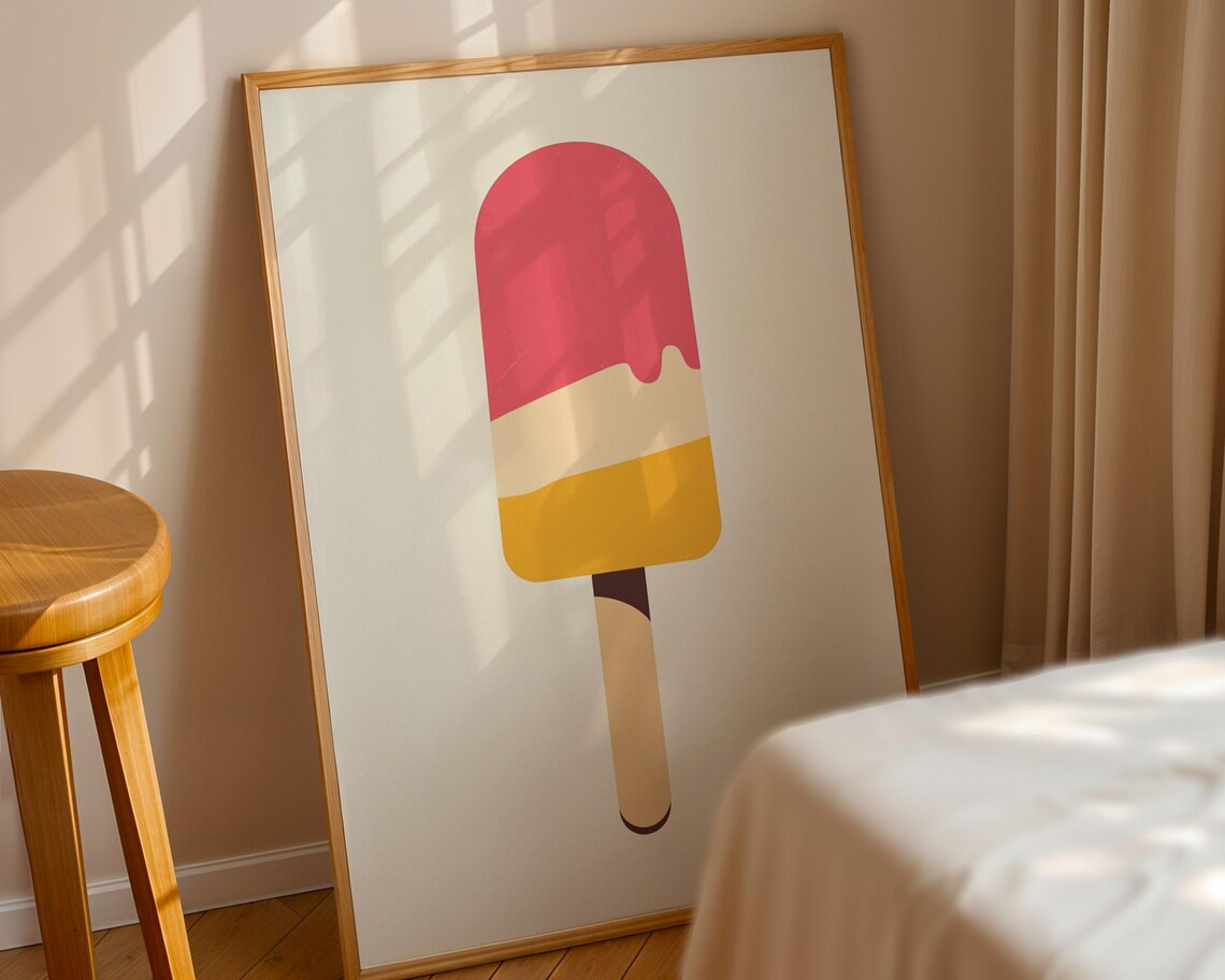 Ice Popsicle Minimalist Kitchen Decor Poster - Image 4