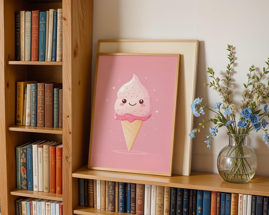 Cute Ice Cream Poster, Kitchen Decor - Image 2
