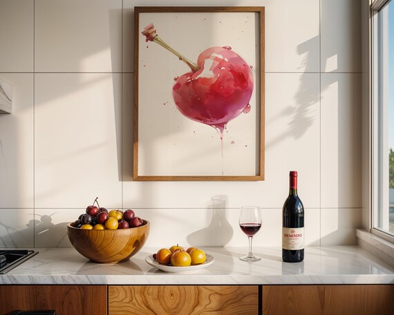 Cherry Art Print, Kitchen And Room Decor