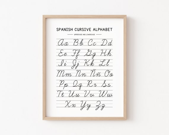 Spanish Cursive Alphabet, Bilingual Classroom Poster