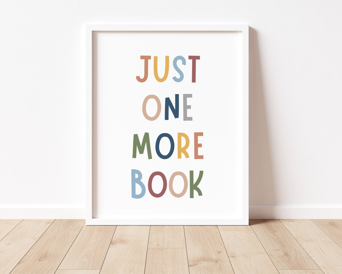 Just One More Book Boho Reading Corner Art Print