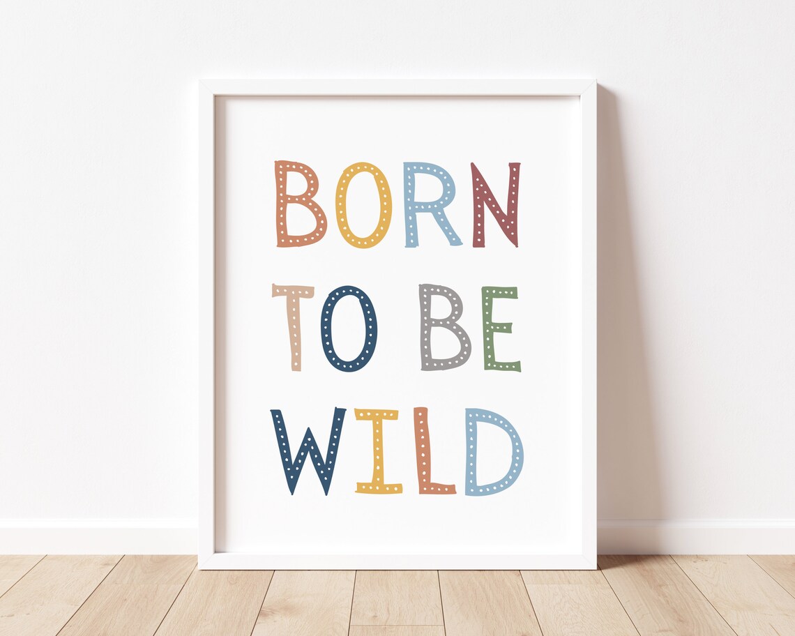 Born To Be Wild Safari Nursery Decor Poster - Image 4