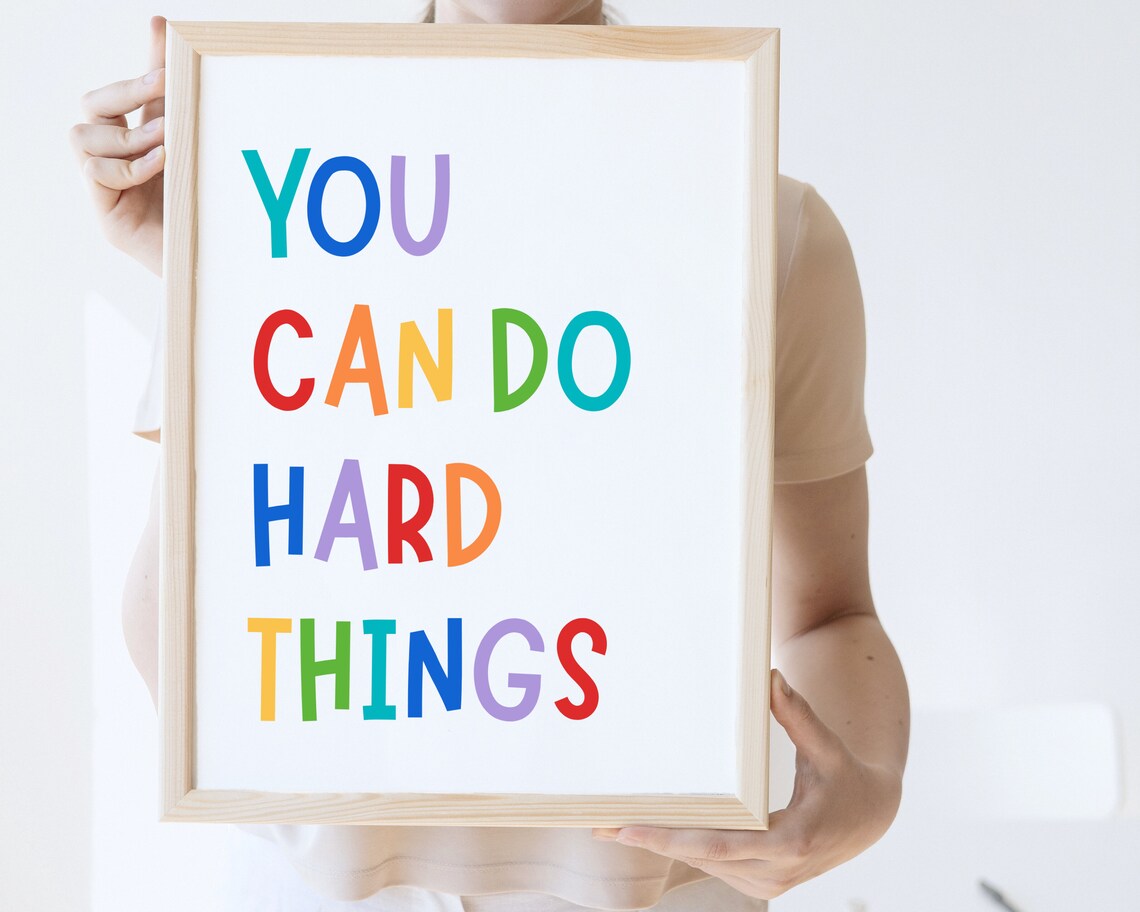 You Can Do Hard Things Positive Affirmation Art - Image 2