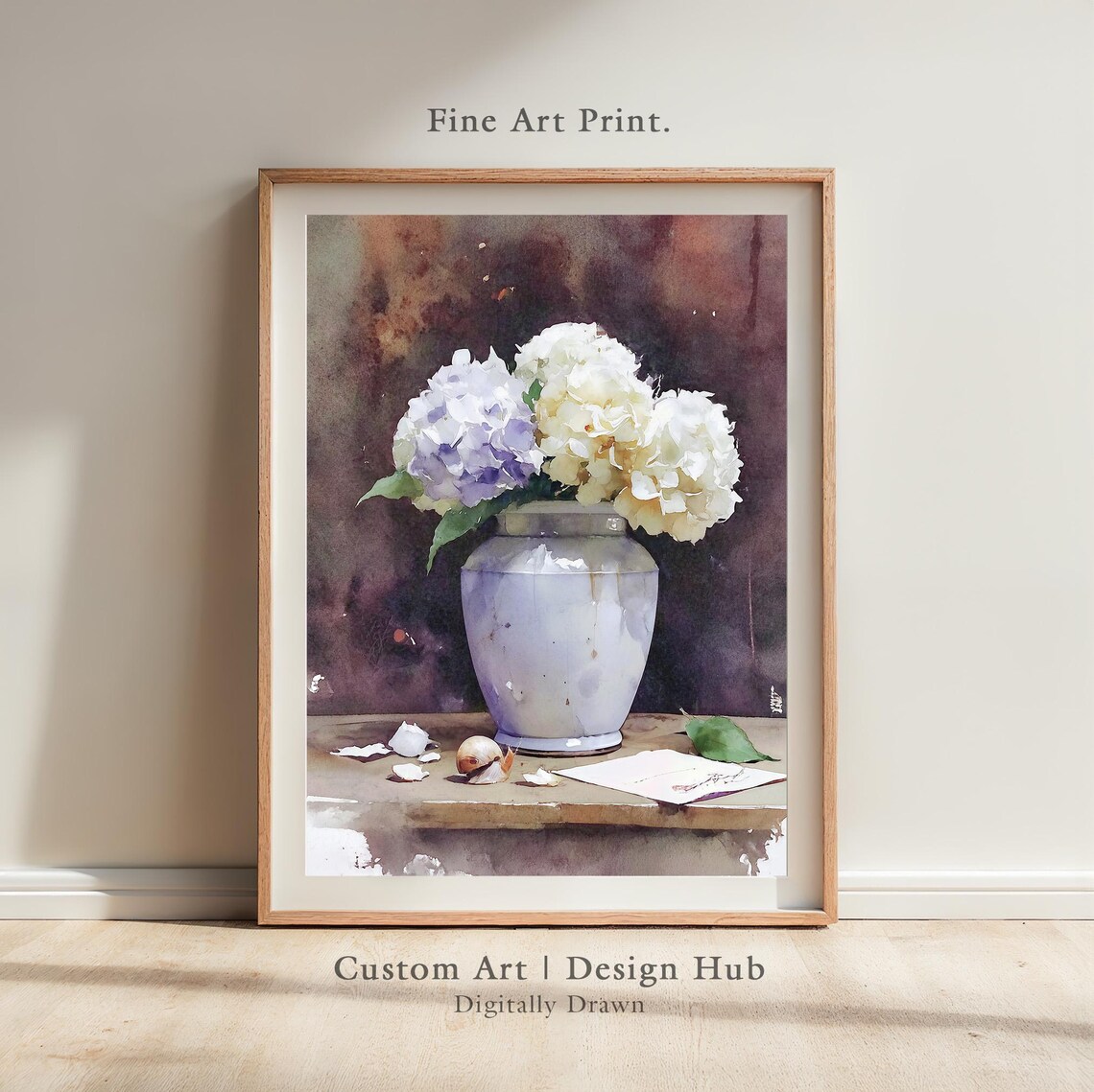 Autumn Watercolor Poster, Botanical Still Life Art Print