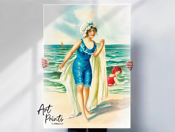 Seaside Edwardian Beach Art Print