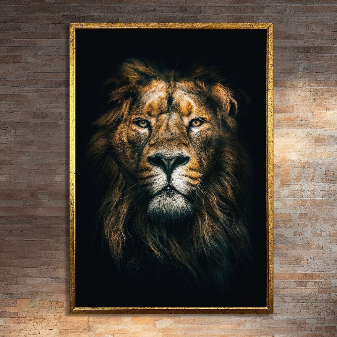 Majestic Lion Art Print, Bold Animal Painting