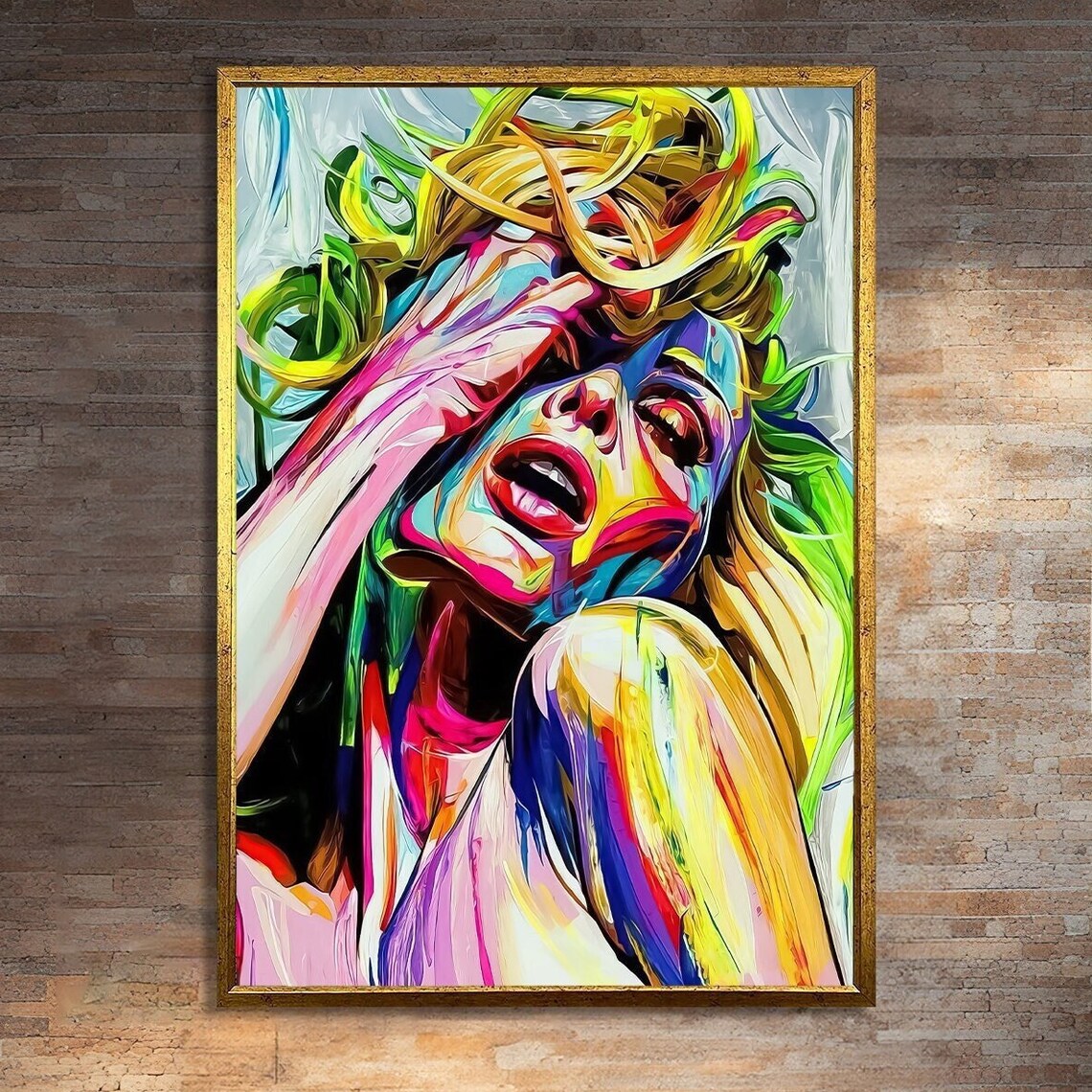 Colorful Abstract Woman, Contemporary Home Decor