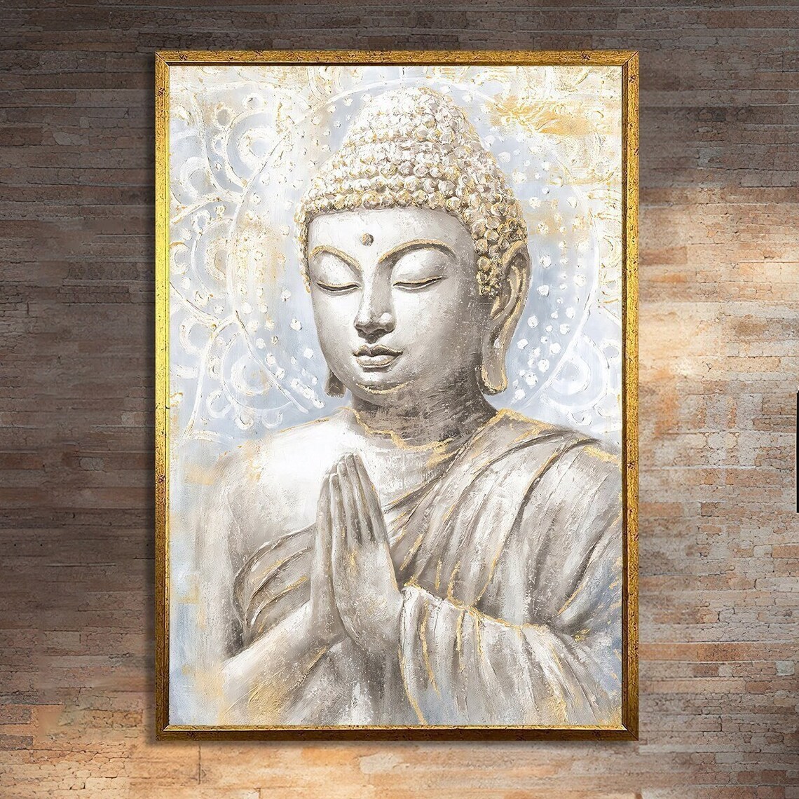 Buddha Painting, Meditative Wall Decor