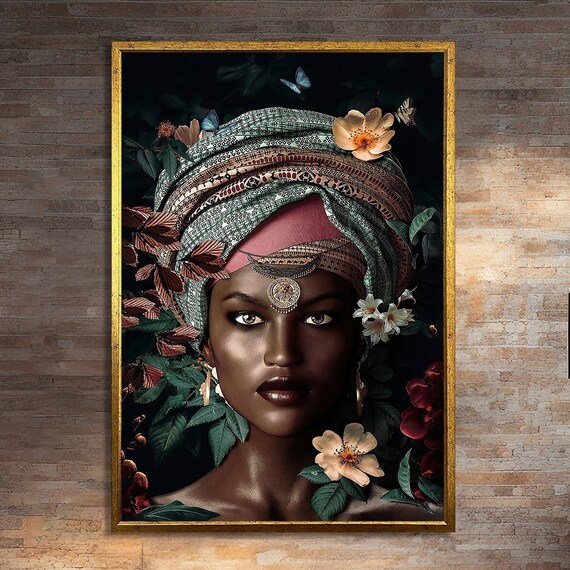 African Woman Portrait, Elegant Ethnic Art