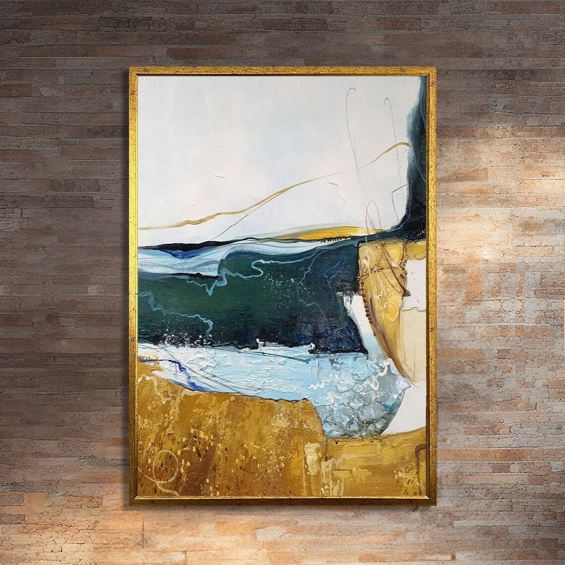 Abstract Painting Ocean View, Modern Coastal Art Print