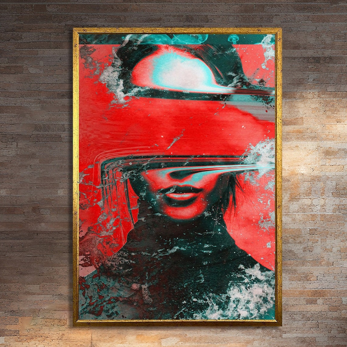 Abstract Woman Art Print, Modern Contemporary Decor