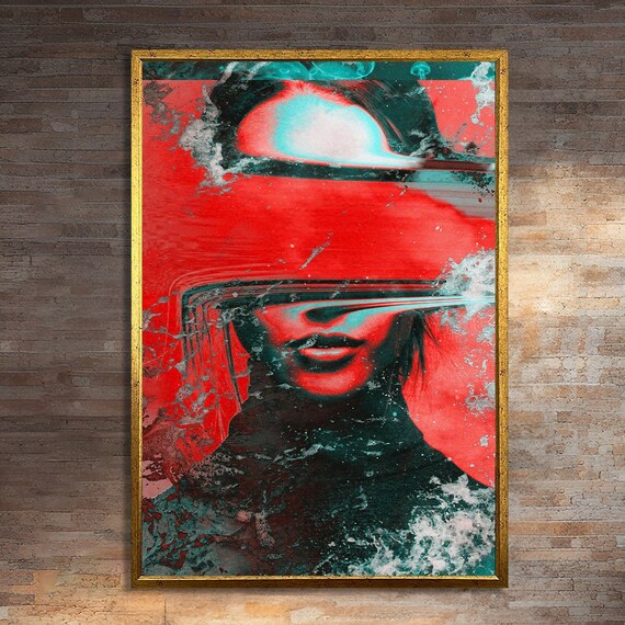 Abstract Woman Art Print, Modern Contemporary Decor