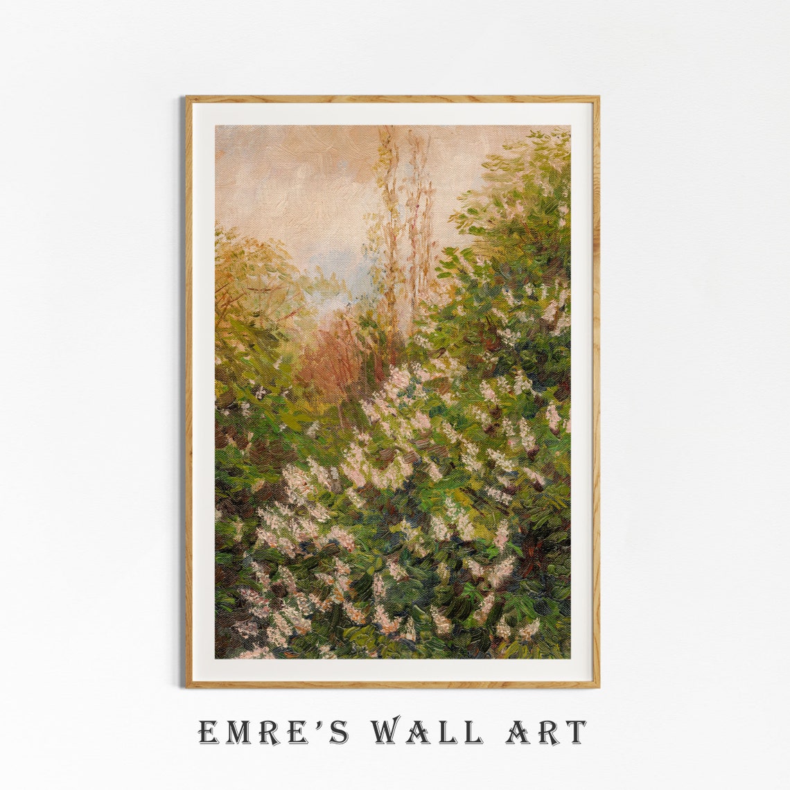 Blooming Lilac Trees Oil Painting Vintage Spring Botanical Poster - Image 4