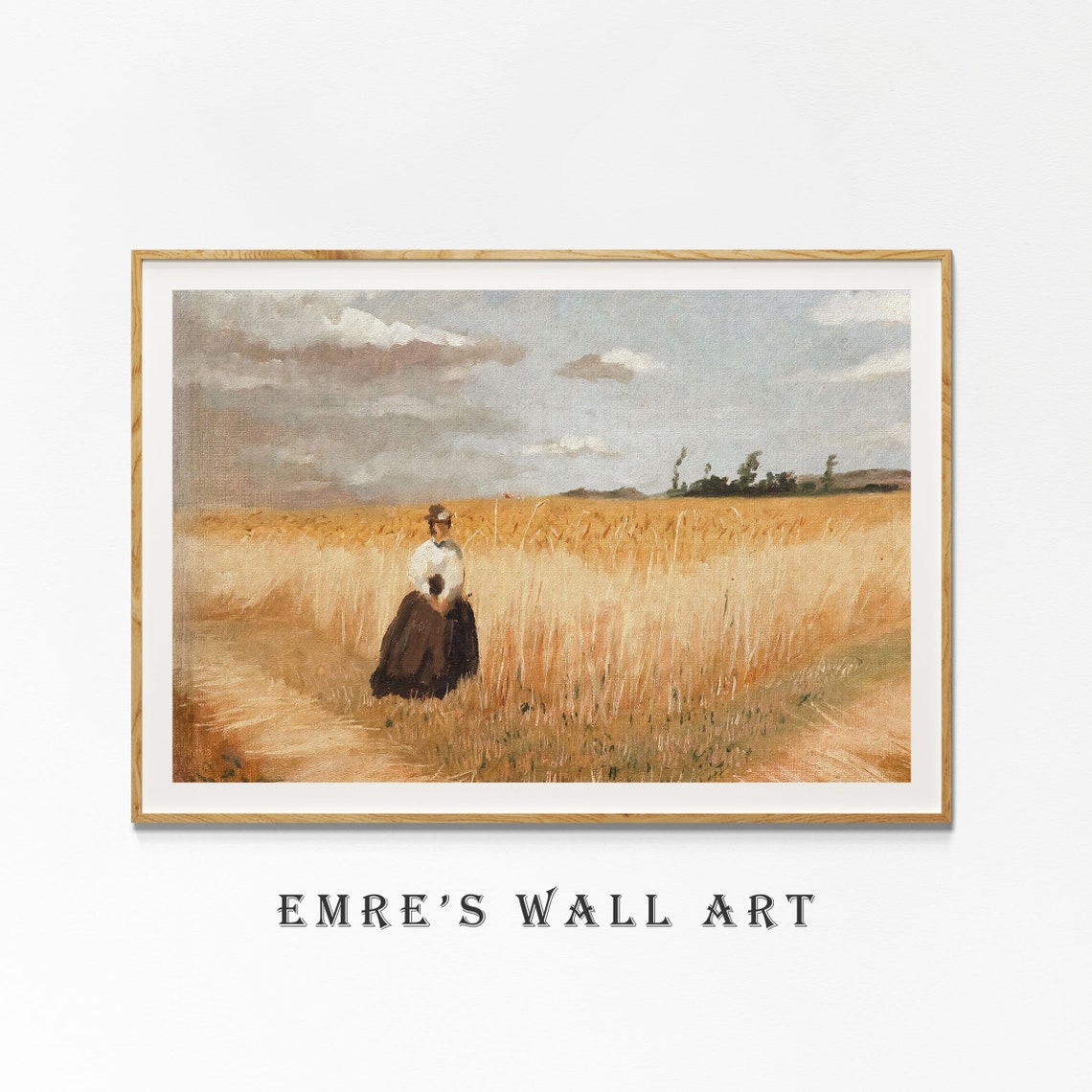 Wheat Field Painting Countryside Art Print Farmhouse Field Painting Village Oil Painting Summer Landscape Painting Farmhouse Summer Art - Image 4