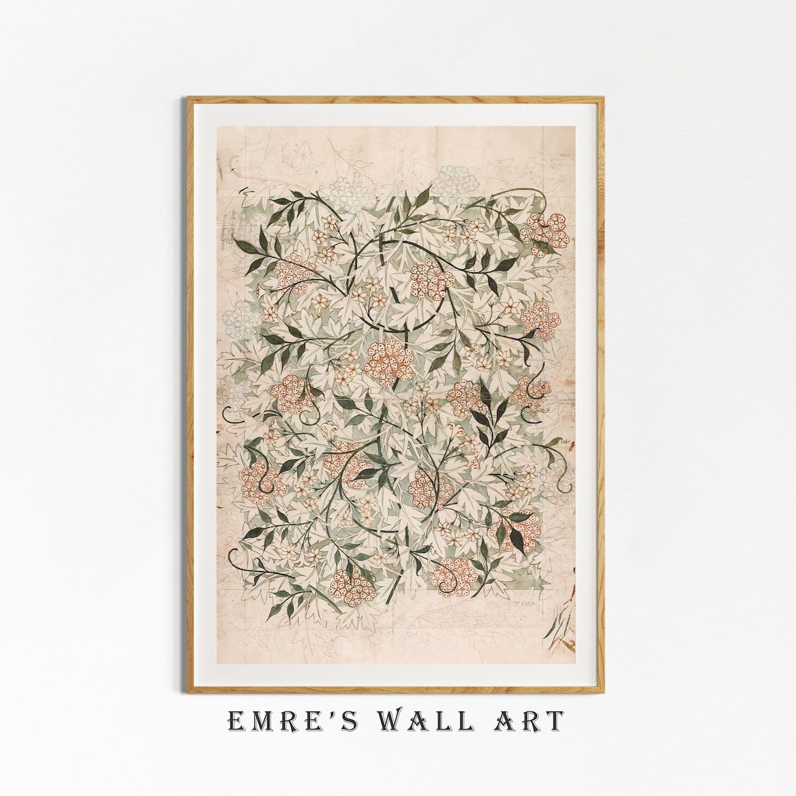 Vintage Botanical Sketch Art Print, Neutral Floral - Image 4