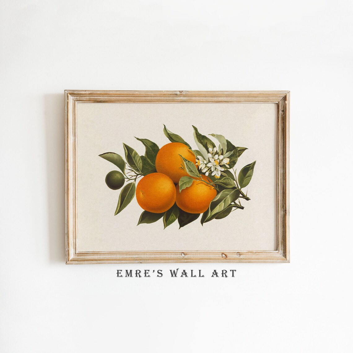 Orange Tree Print, Vintage Farmhouse Art Print