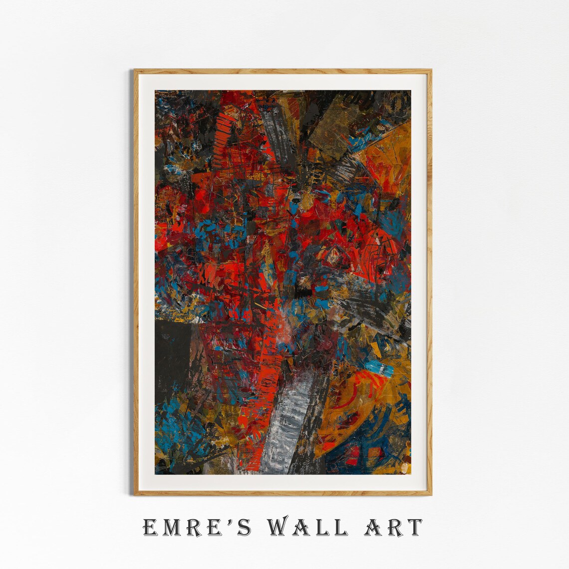 Vintage Abstract Painting Art Print, Autumn Tones - Image 4