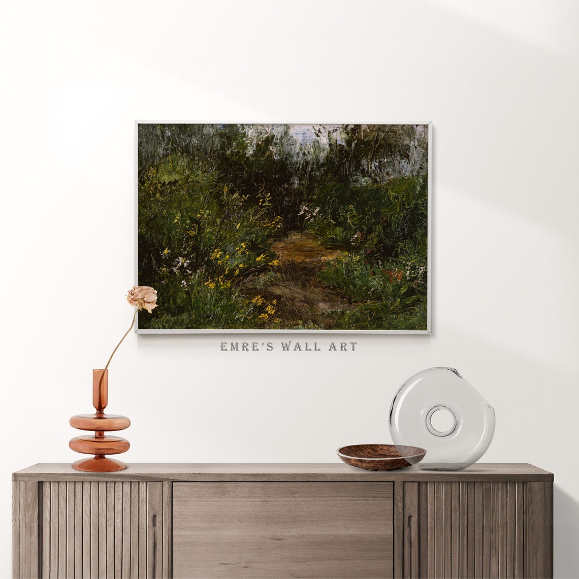Garden Path Through Tall Grass Thick Impasto Brushwork Poster - Image 4