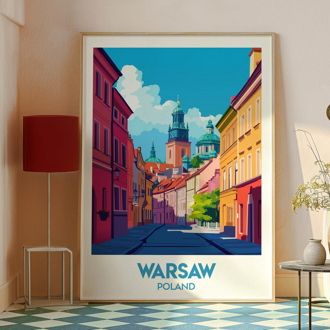 Warsaw Travel Poster, Poland City Art Print - Image 2