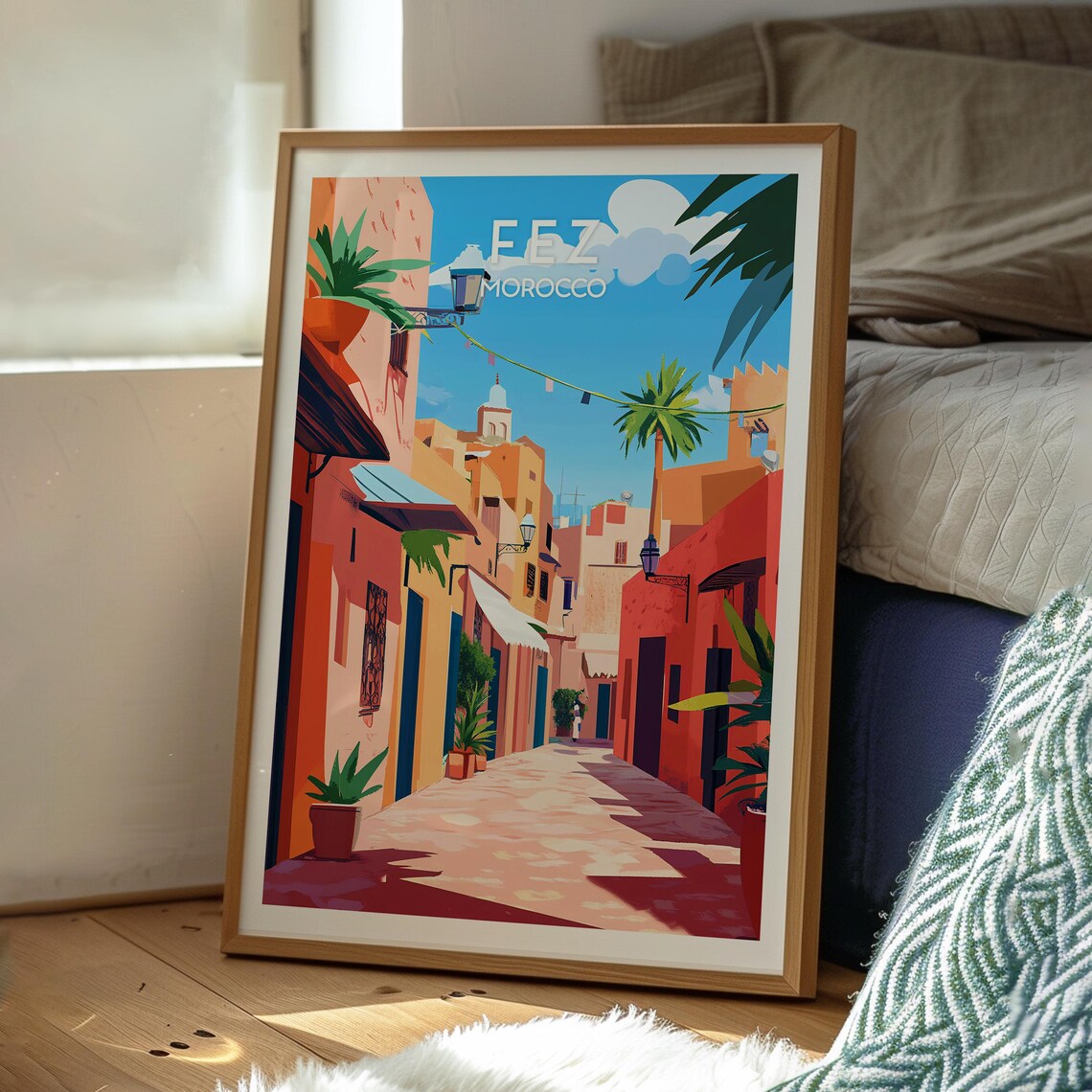 Fez Travel Poster, Morocco City Wall Art - Image 3