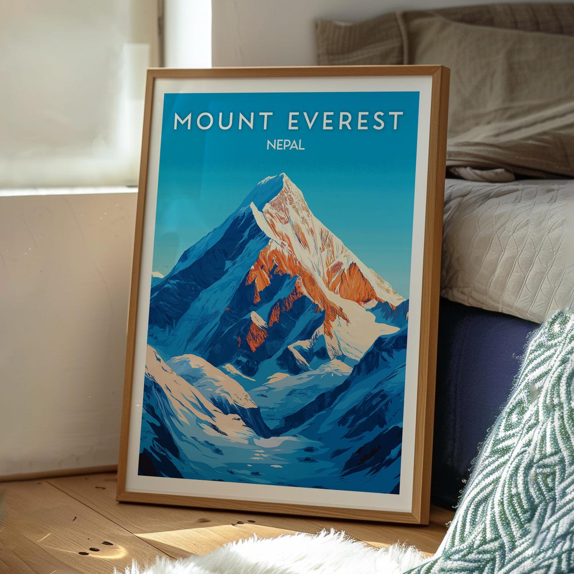 Mount Everest Nepal Sunrise Over Snowy Himalayan Peak Poster - Image 3