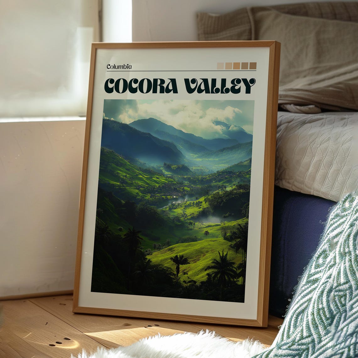 Cocora Valley Poster Art Colombia Travel Print Wall Backpacking South America - Image 3