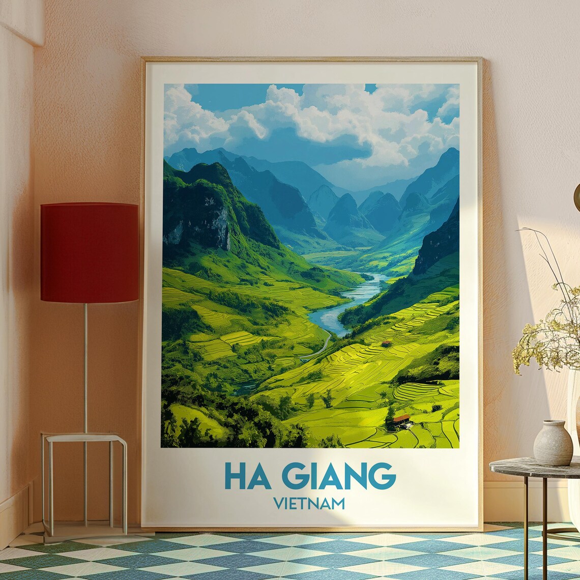 Ha Giang Loop Travel Poster, Vietnam Backpacking Art - Image 2