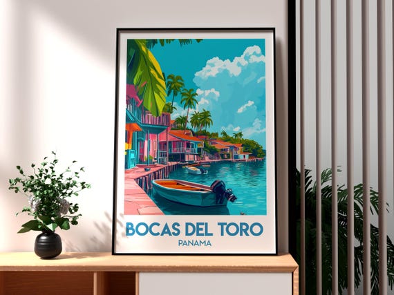 Bocas Del Toro Panama Beach Travel Poster