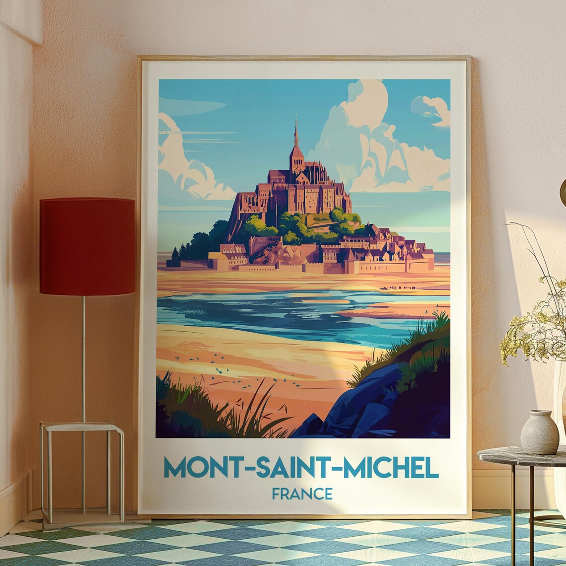 Mont Saint Michel France Island Abbey Tidal Bay Travel Poster - Image 2
