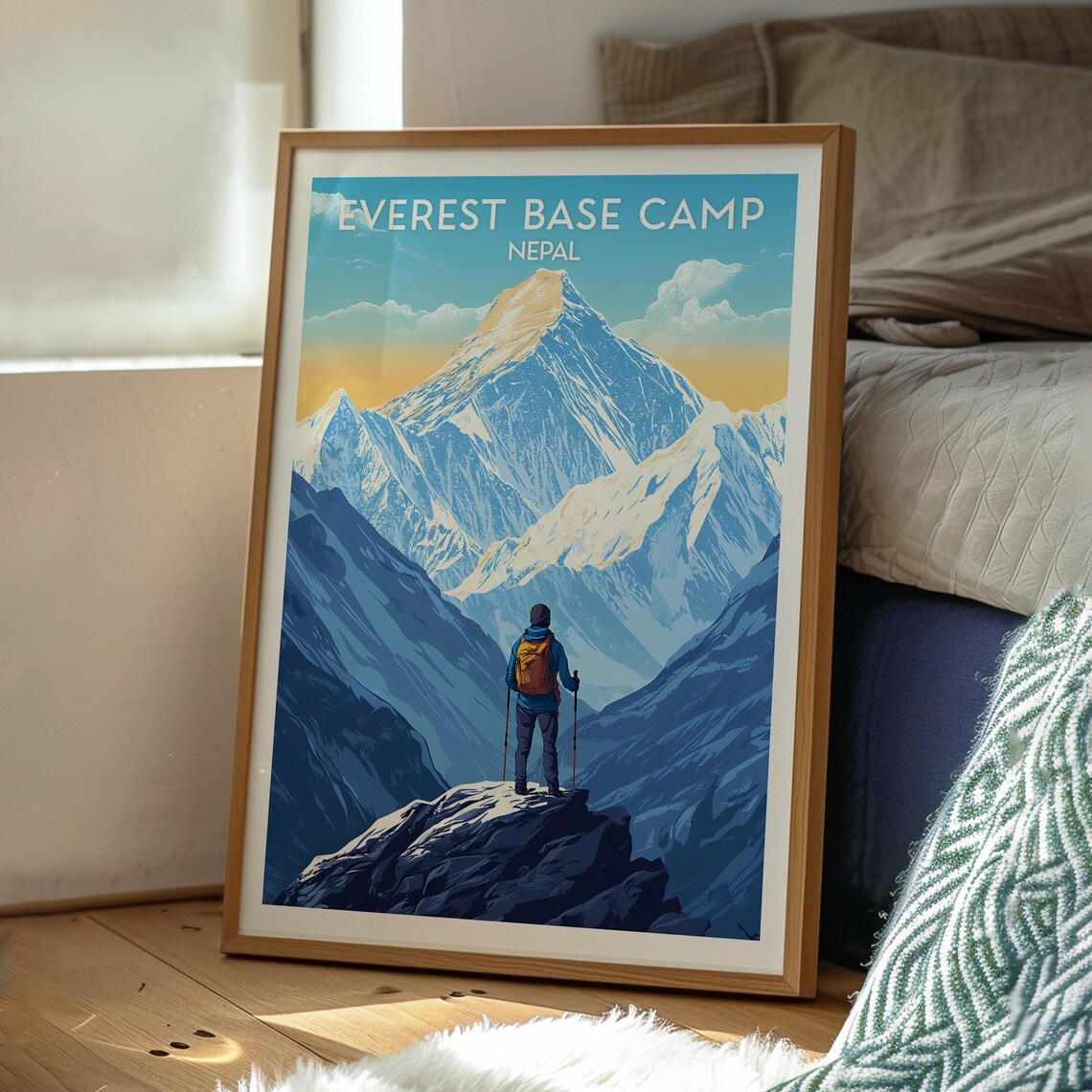 Mount Everest, The Himalayas Travel Poster Print