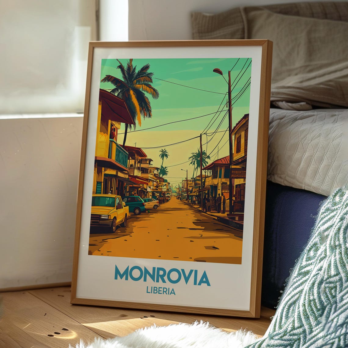 Monrovia Poster Liberia Print Travel Art Africa Wildlife - Image 3