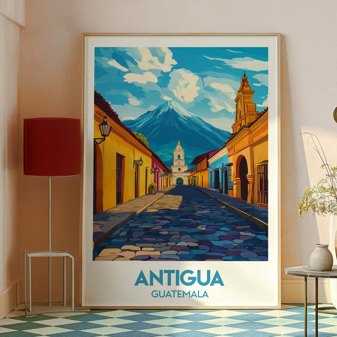Antigua Travel Print Guatemala Wall Art Poster Holiday Gift For Traveller - Image 2