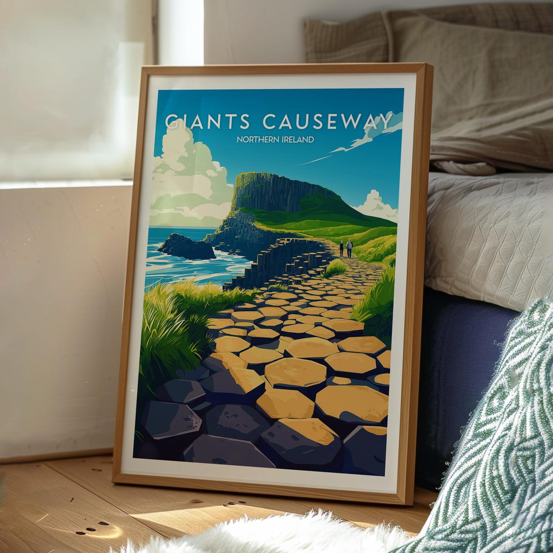 Giants Causeway Northern Ireland Basalt Columns Coastal Trail Poster - Image 3