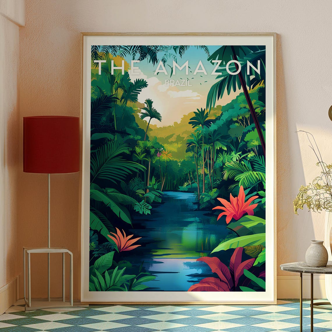 The Amazon Brazil Rainforest River Jungle Tropical Travel Poster - Image 2
